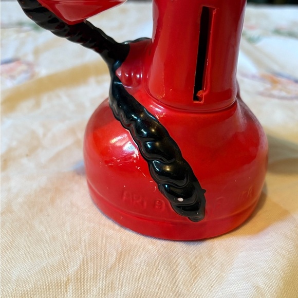 Vintage Red Rotary Phone Piggy Bank - Picture 4 of 9